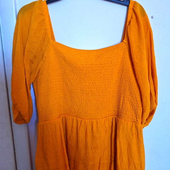 Kings Road XL Mustard Summer Ruffle Layered Dress - Picture 6 of 11